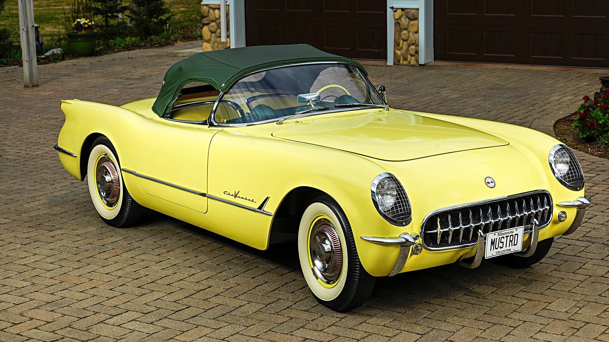 This 1955 Corvette in Harvest Gold Is One of the Rarest Around ...